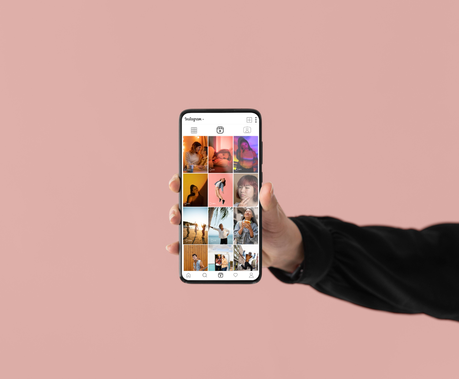 Perfil pessoal do Instagram exibido na tela de um celular, mostrando a importância da gestão de Instagram profissional para influenciadores.