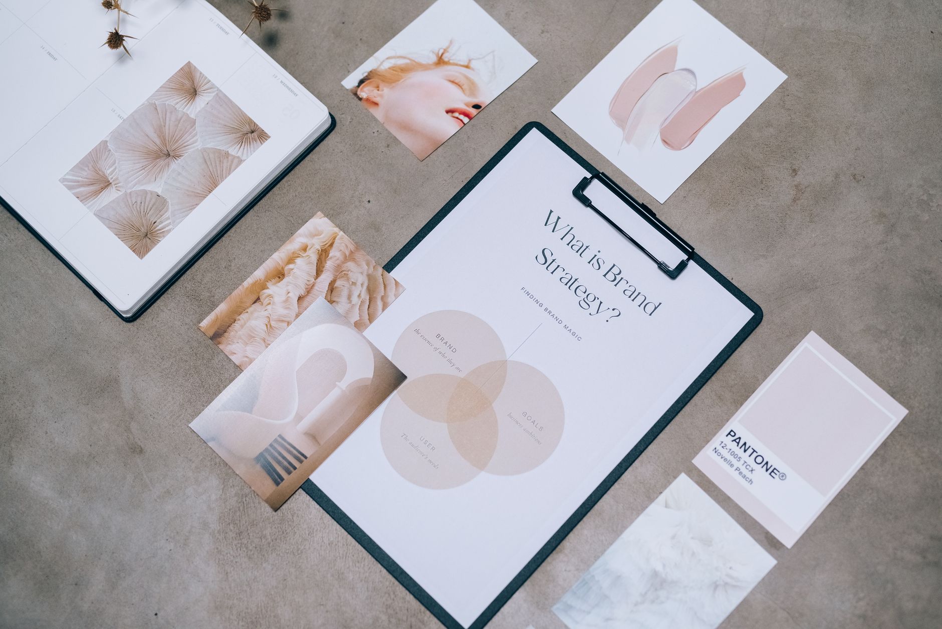 guia de estilo fotográfico corporativo com paleta de cores e referências visuais